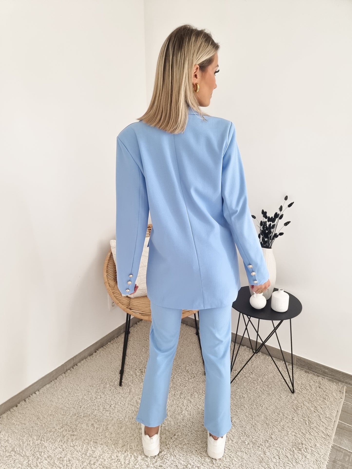 Veste taille bleu pastel