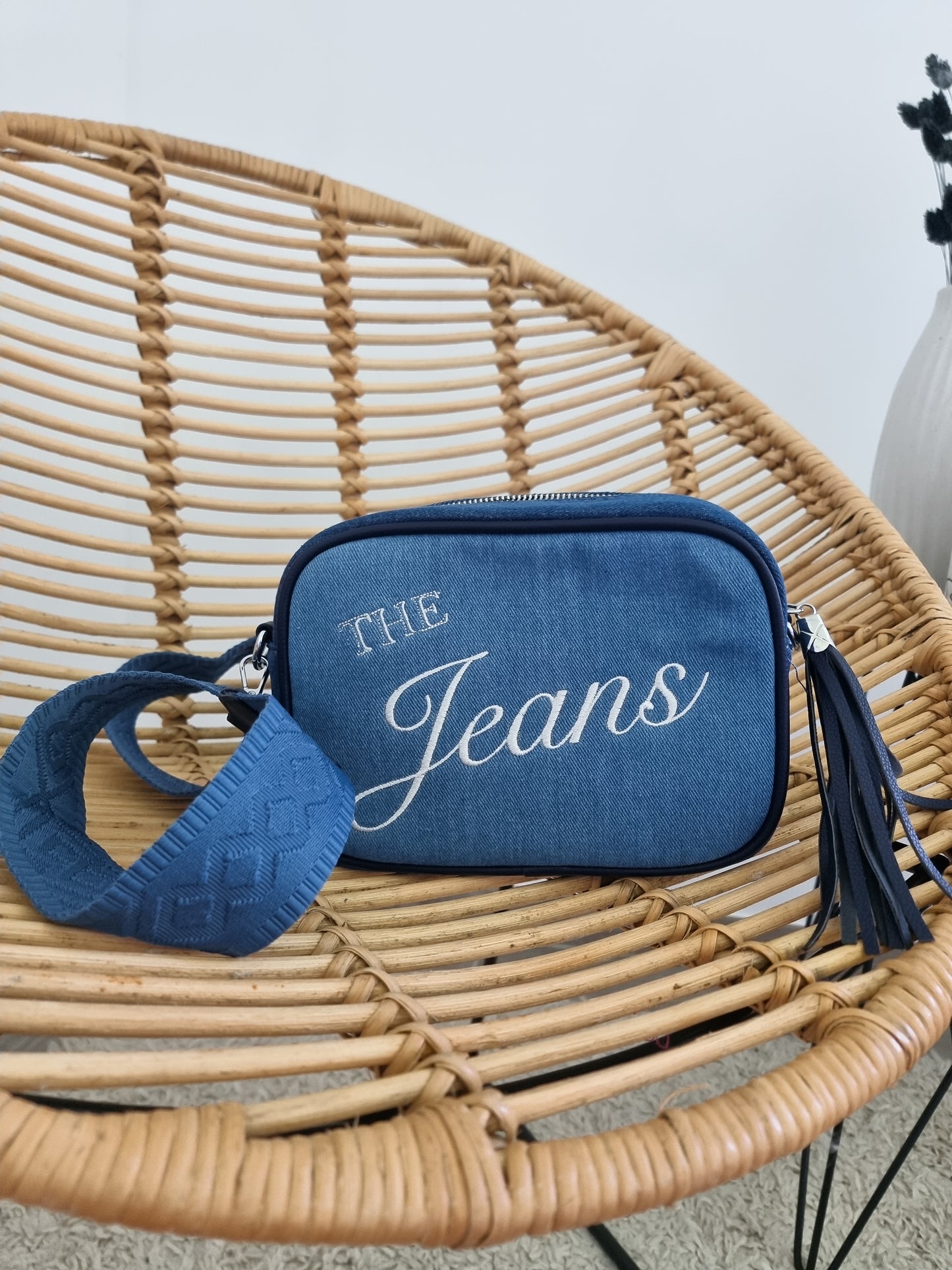 Sac jeans finition bleu