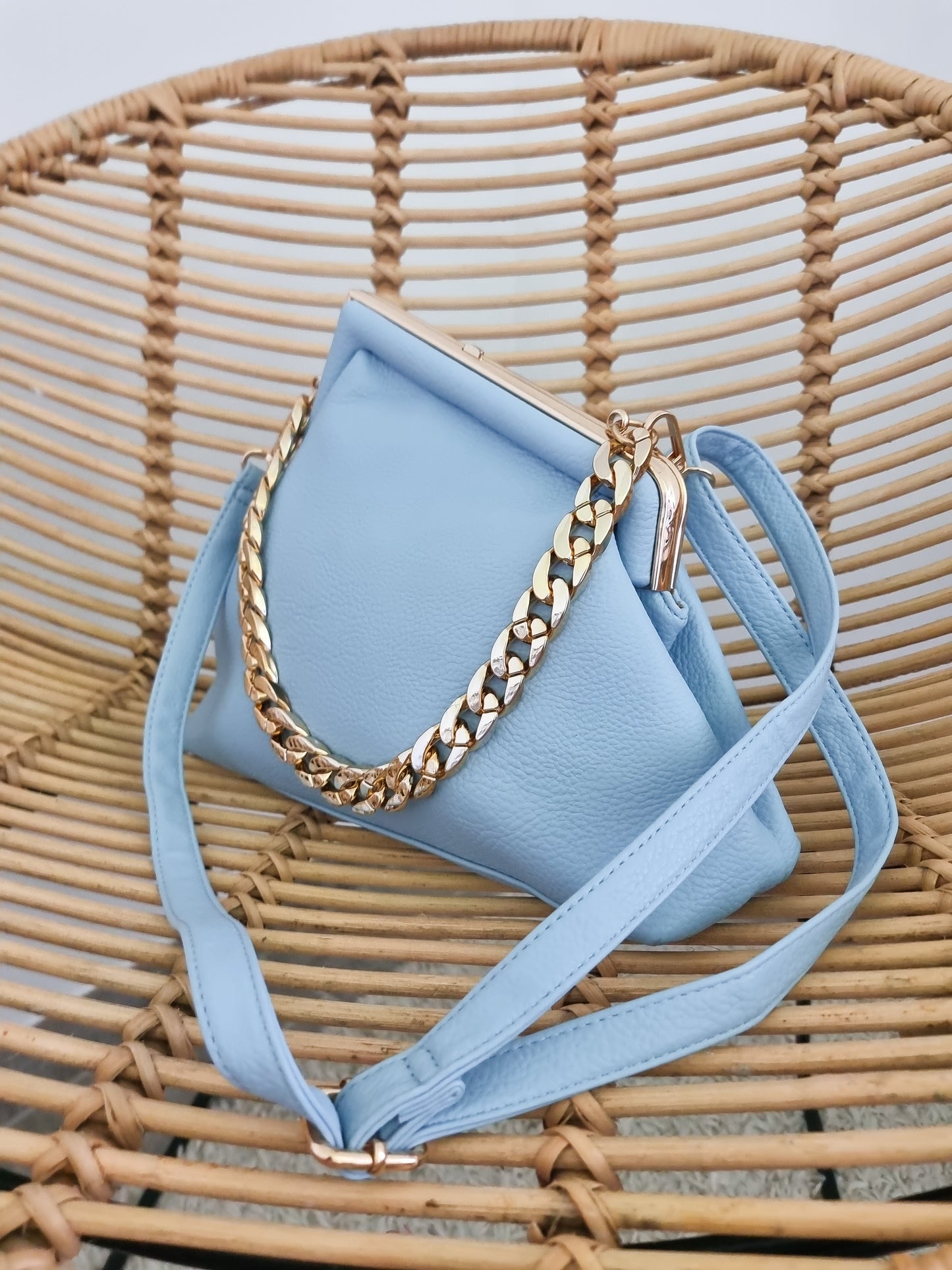 Sac bleu pastel
