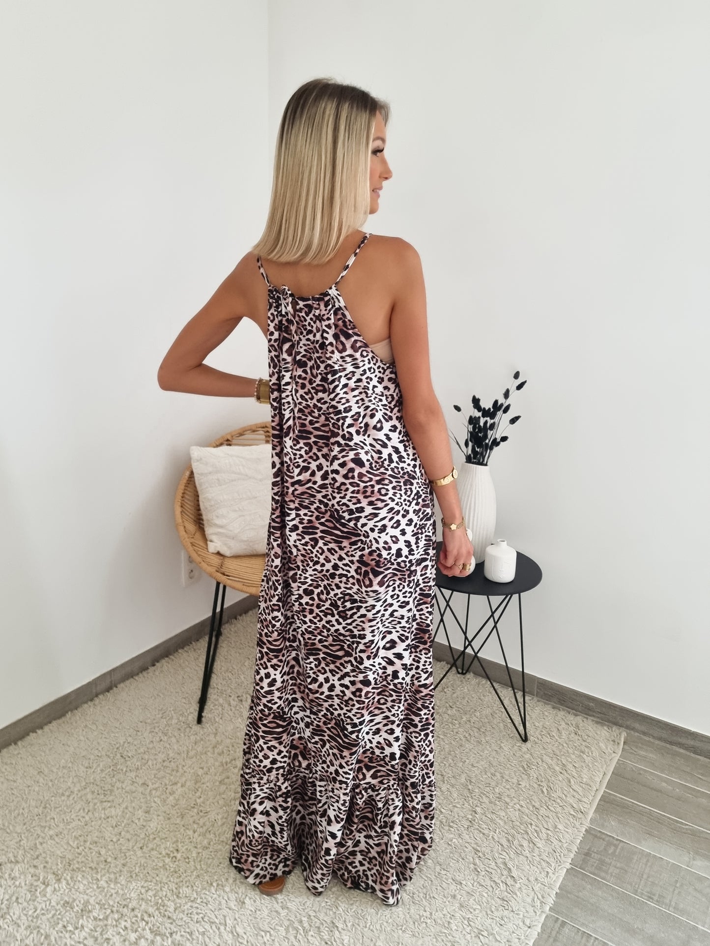 Robe leopard beige