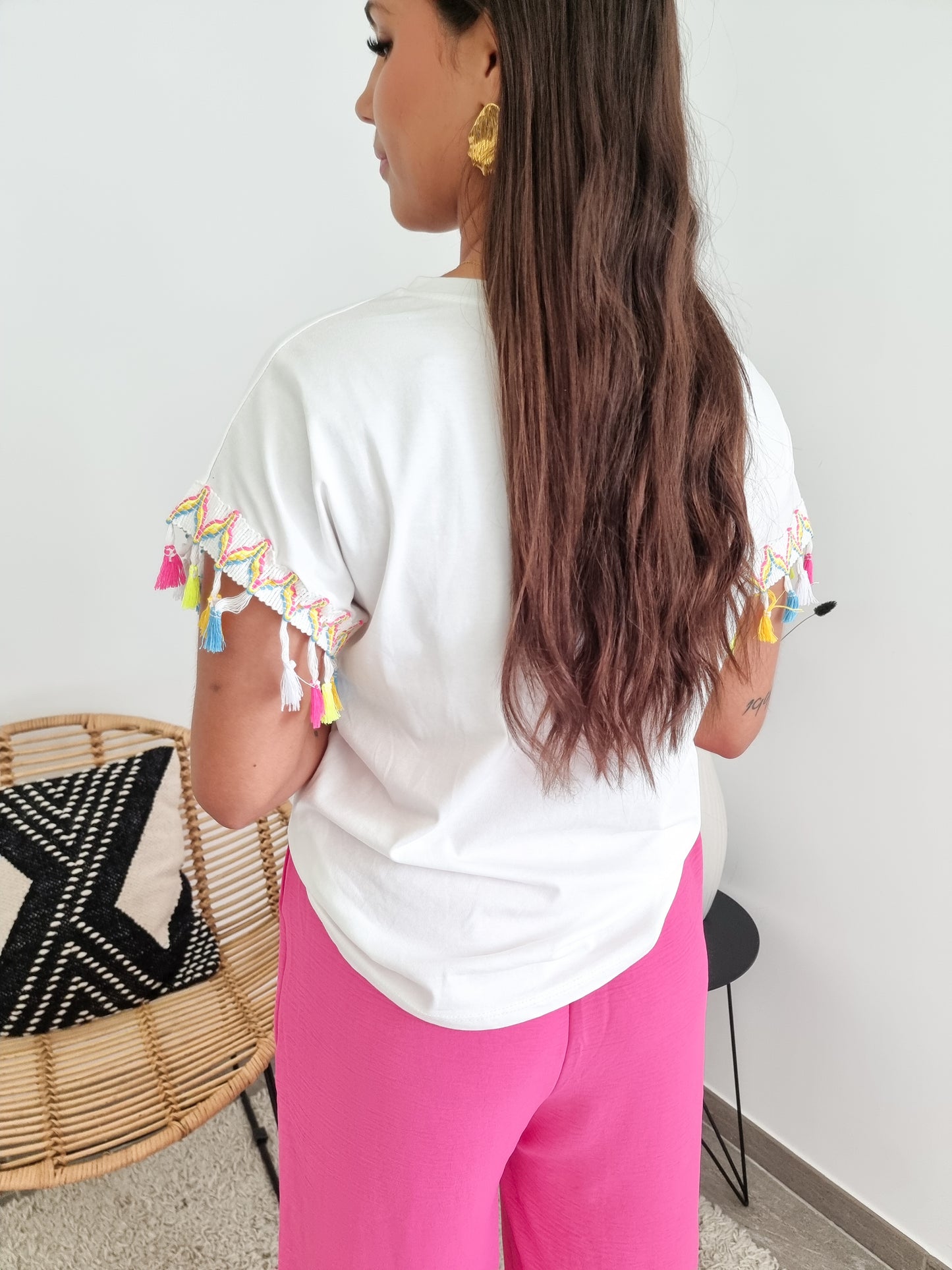 T-shirt franges