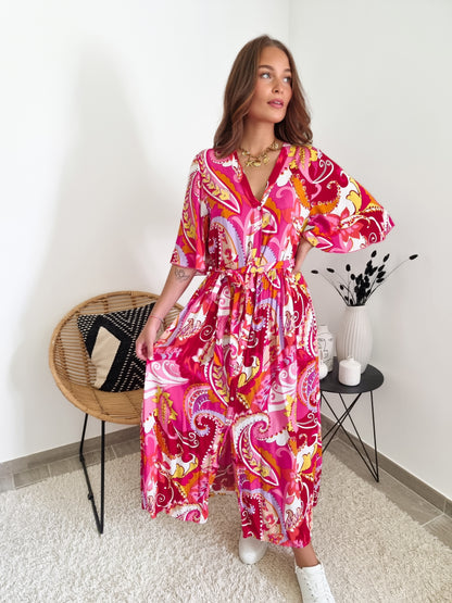 Robe longue imprimée