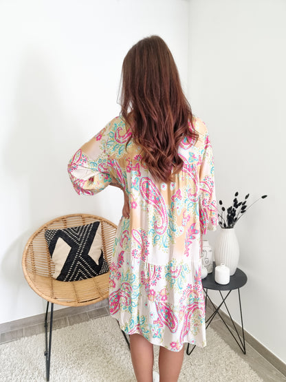 Robe évasée imprimée