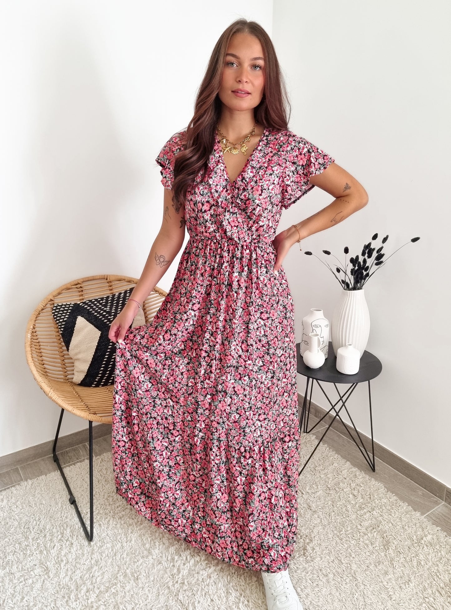 Robe longue imprimée