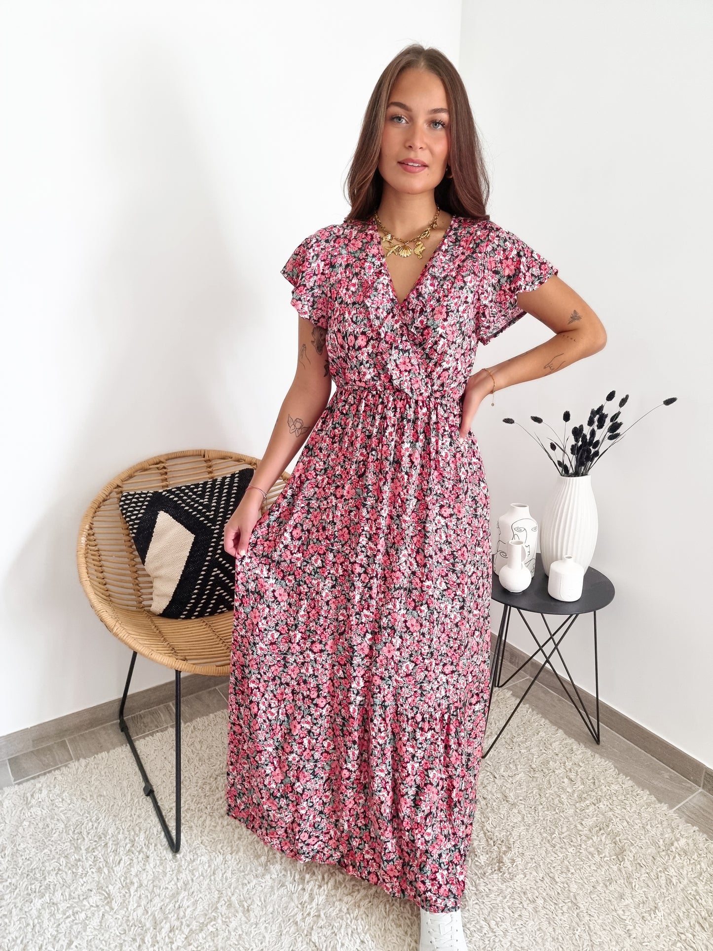 Robe longue imprimée