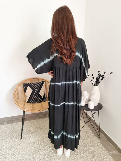 Robe longue manches évasées