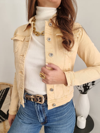 Veste en jeans jaune