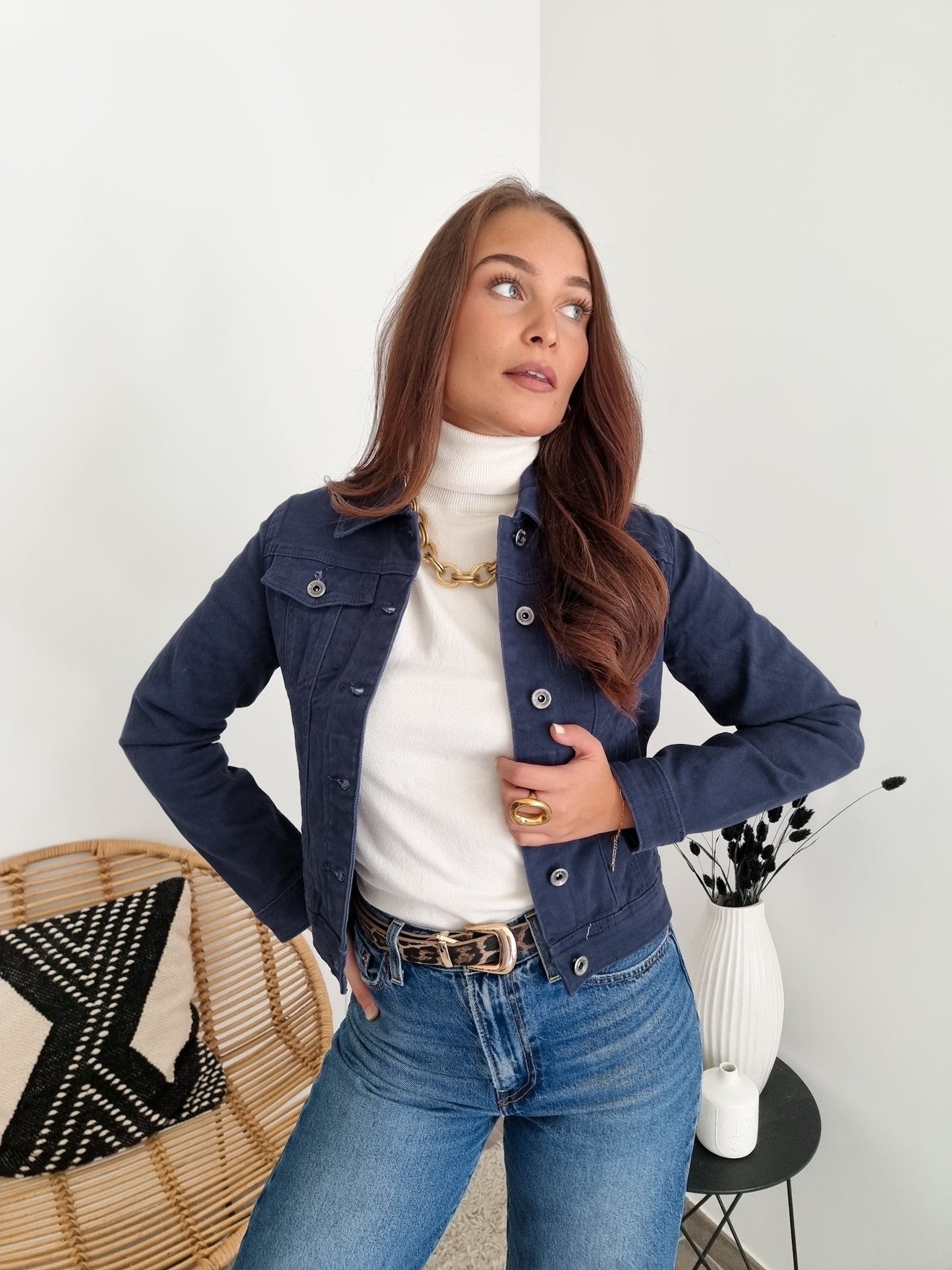 Veste en jeans bleu
