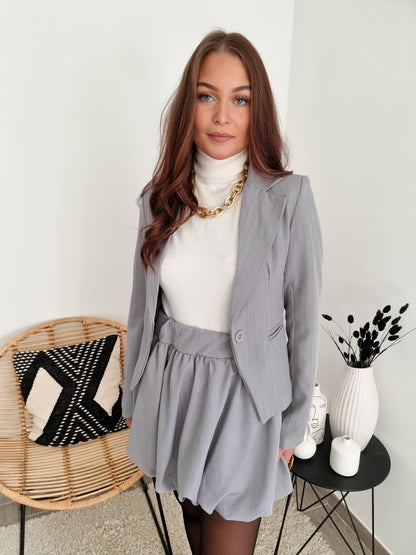 Blazer ligné gris