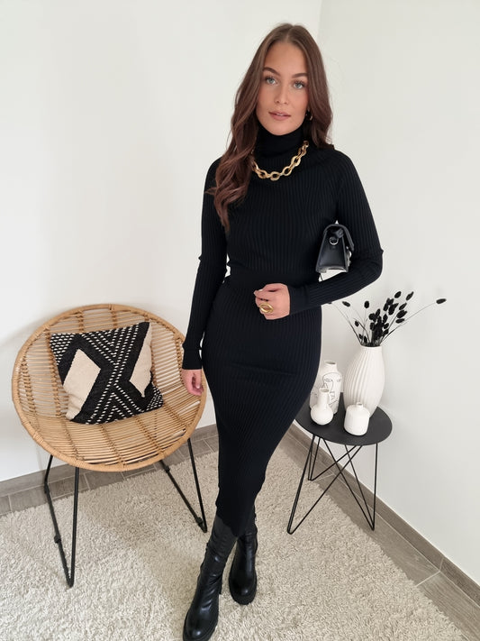 Robe pull côtelée