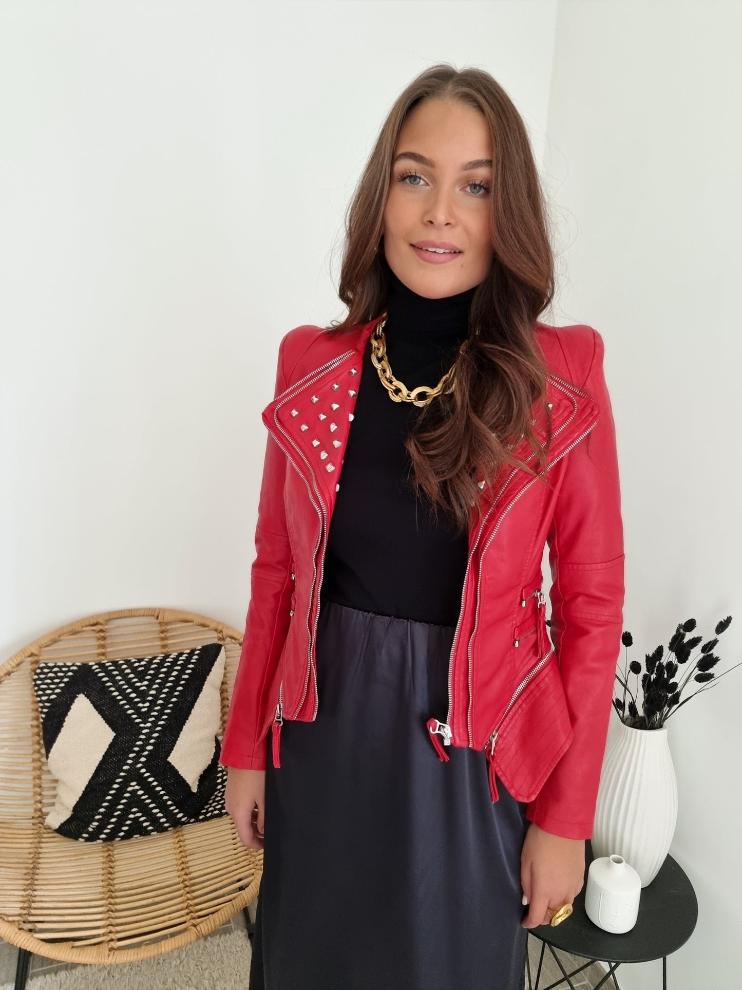 Veste en simili cuir