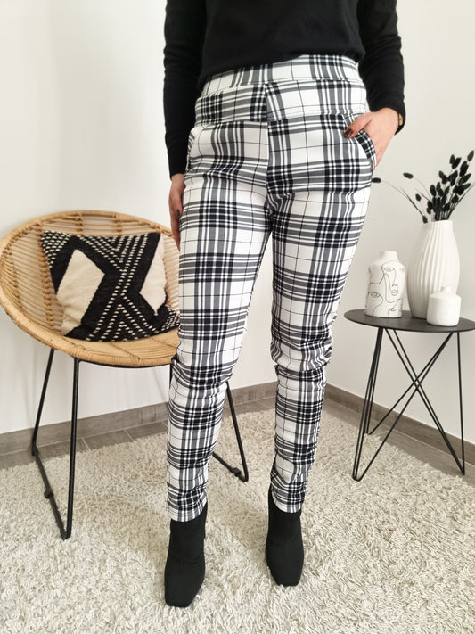 Legging carreaux molletonné