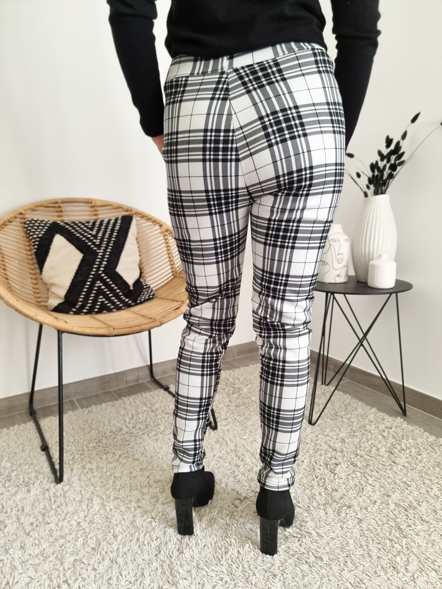 Legging carreaux molletonné