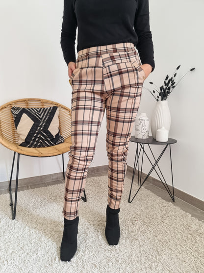 Legging carreaux molletonné