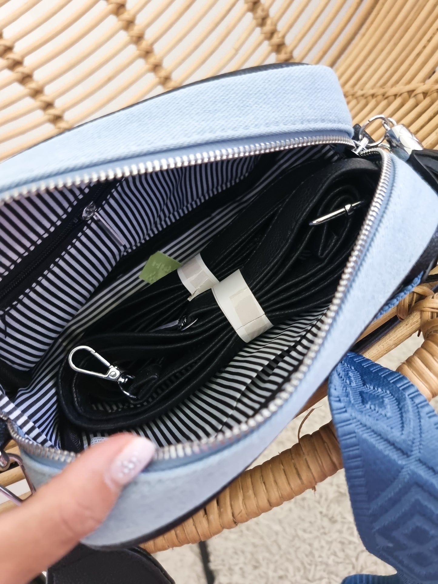 Sac jeans finition noire